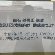 <span class="title">生命保険会社 那覇支社 お客様向け助成金セミナー講師を務めました</span>